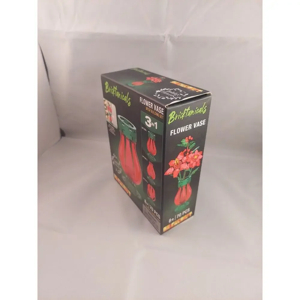 Brickcraft Bricktanicals Holiday Flowers Vase Brick Building Set 70pcs New